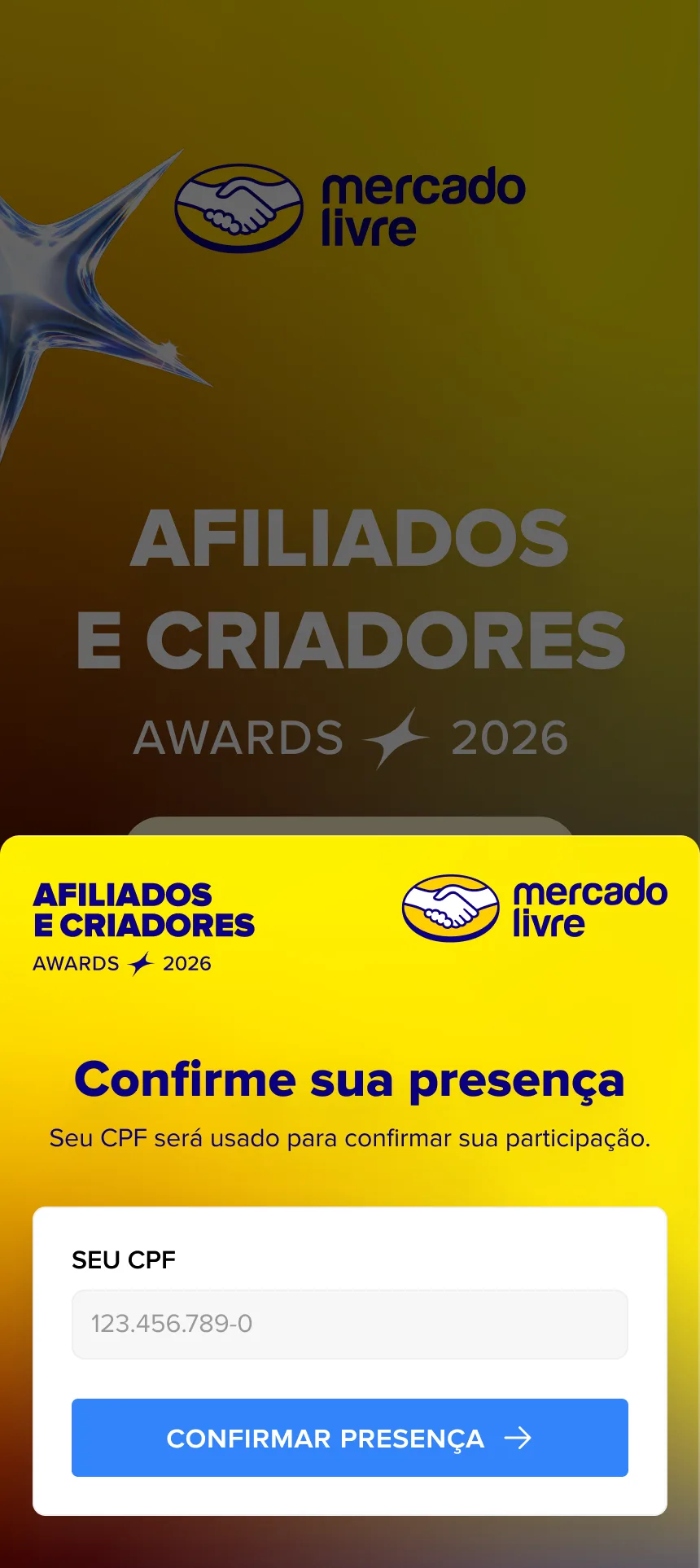 Confirmação de presença por CPF